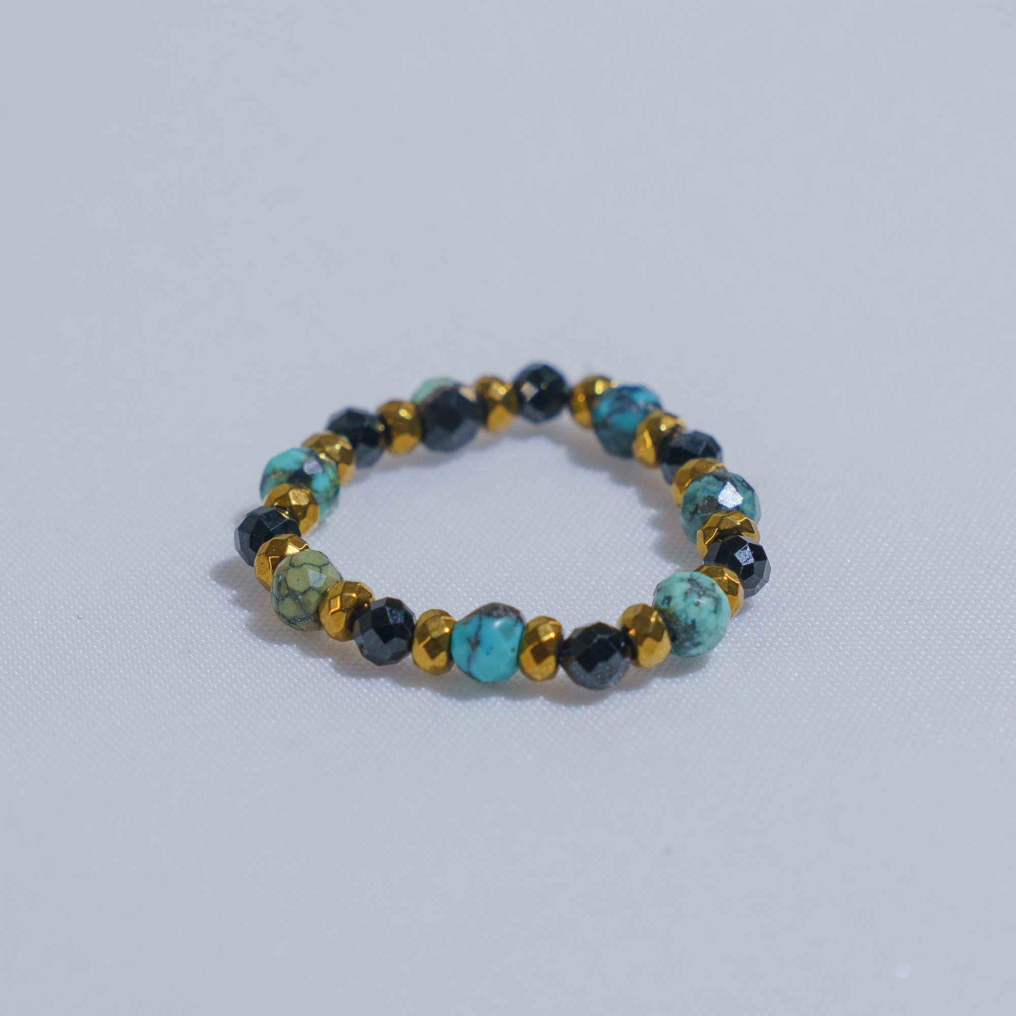 Conquer Ring (Turquoise + Black Tourmaline)